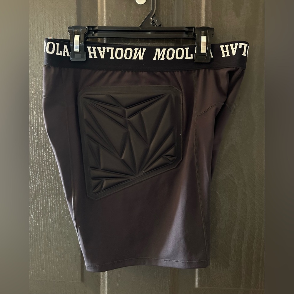 Moolah Kicks Padded Black Athletic Compression Shorts